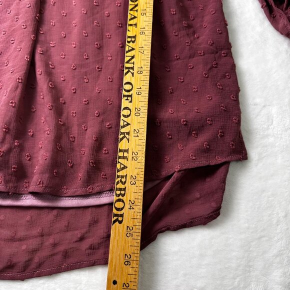 Beacon Apparel Womens Elegant Blouse Rose Sz S Texture Bohimian Blouse NWOT - Picture 7 of 11